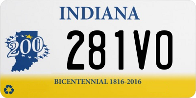 IN license plate 281VO