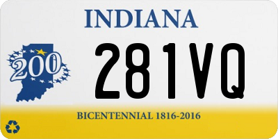 IN license plate 281VQ