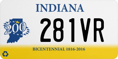 IN license plate 281VR