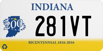 IN license plate 281VT