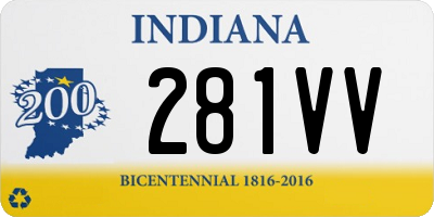 IN license plate 281VV