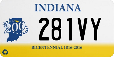 IN license plate 281VY