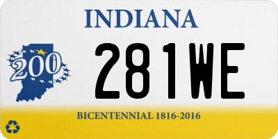IN license plate 281WE