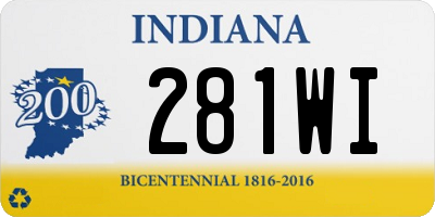 IN license plate 281WI