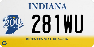 IN license plate 281WU