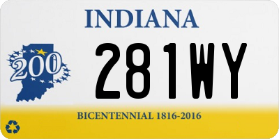 IN license plate 281WY