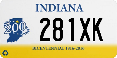 IN license plate 281XK