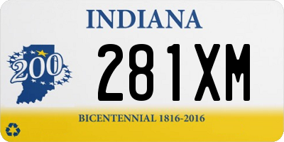 IN license plate 281XM