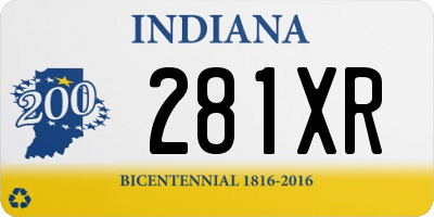 IN license plate 281XR