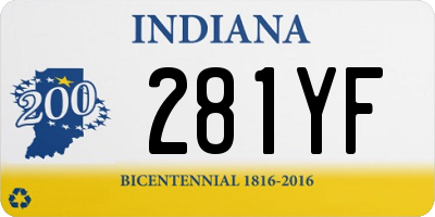 IN license plate 281YF