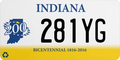 IN license plate 281YG