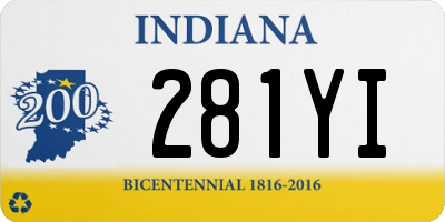 IN license plate 281YI