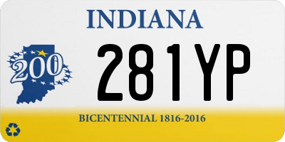 IN license plate 281YP