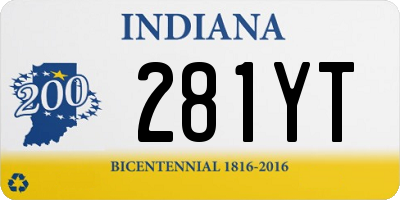 IN license plate 281YT