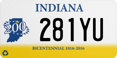 IN license plate 281YU