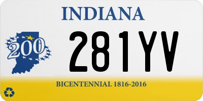 IN license plate 281YV