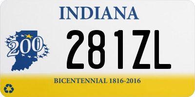 IN license plate 281ZL