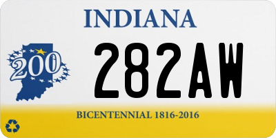 IN license plate 282AW