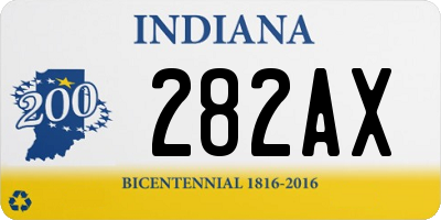 IN license plate 282AX