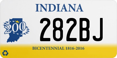 IN license plate 282BJ