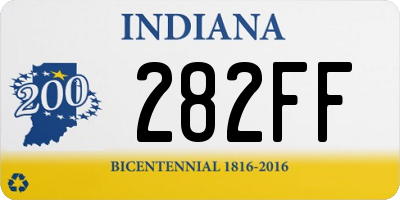 IN license plate 282FF