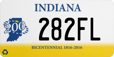 IN license plate 282FL