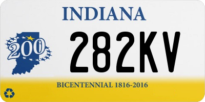 IN license plate 282KV