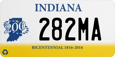 IN license plate 282MA