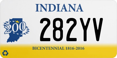 IN license plate 282YV