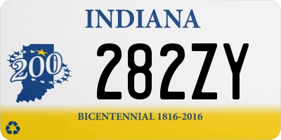 IN license plate 282ZY