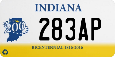 IN license plate 283AP