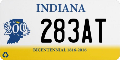 IN license plate 283AT