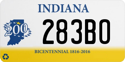 IN license plate 283BO