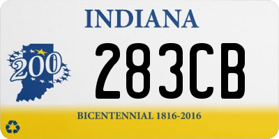 IN license plate 283CB