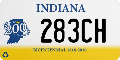 IN license plate 283CH