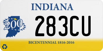 IN license plate 283CU