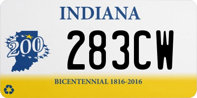 IN license plate 283CW