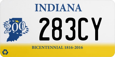 IN license plate 283CY