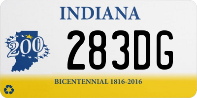 IN license plate 283DG