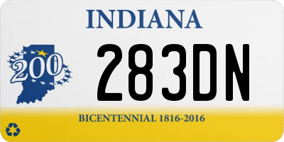 IN license plate 283DN