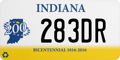 IN license plate 283DR