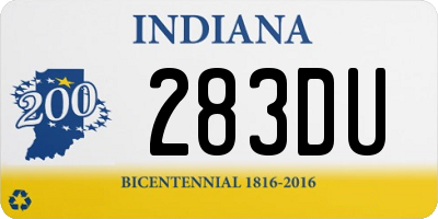 IN license plate 283DU