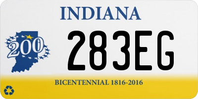 IN license plate 283EG