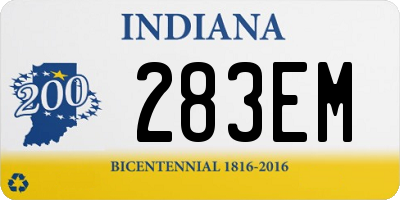 IN license plate 283EM