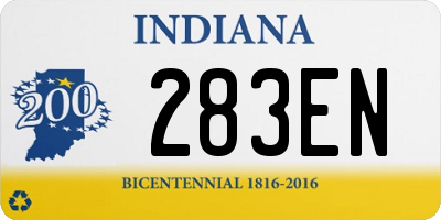 IN license plate 283EN