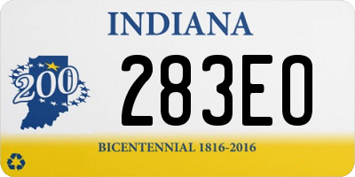 IN license plate 283EO