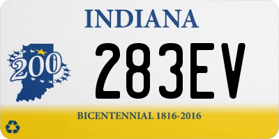 IN license plate 283EV