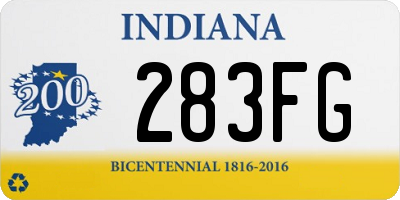 IN license plate 283FG