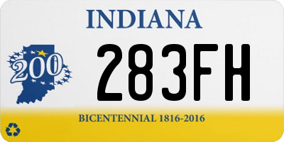 IN license plate 283FH