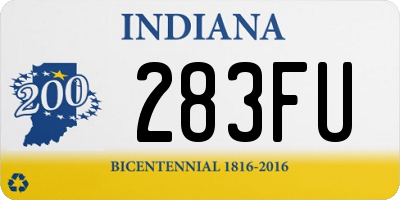 IN license plate 283FU